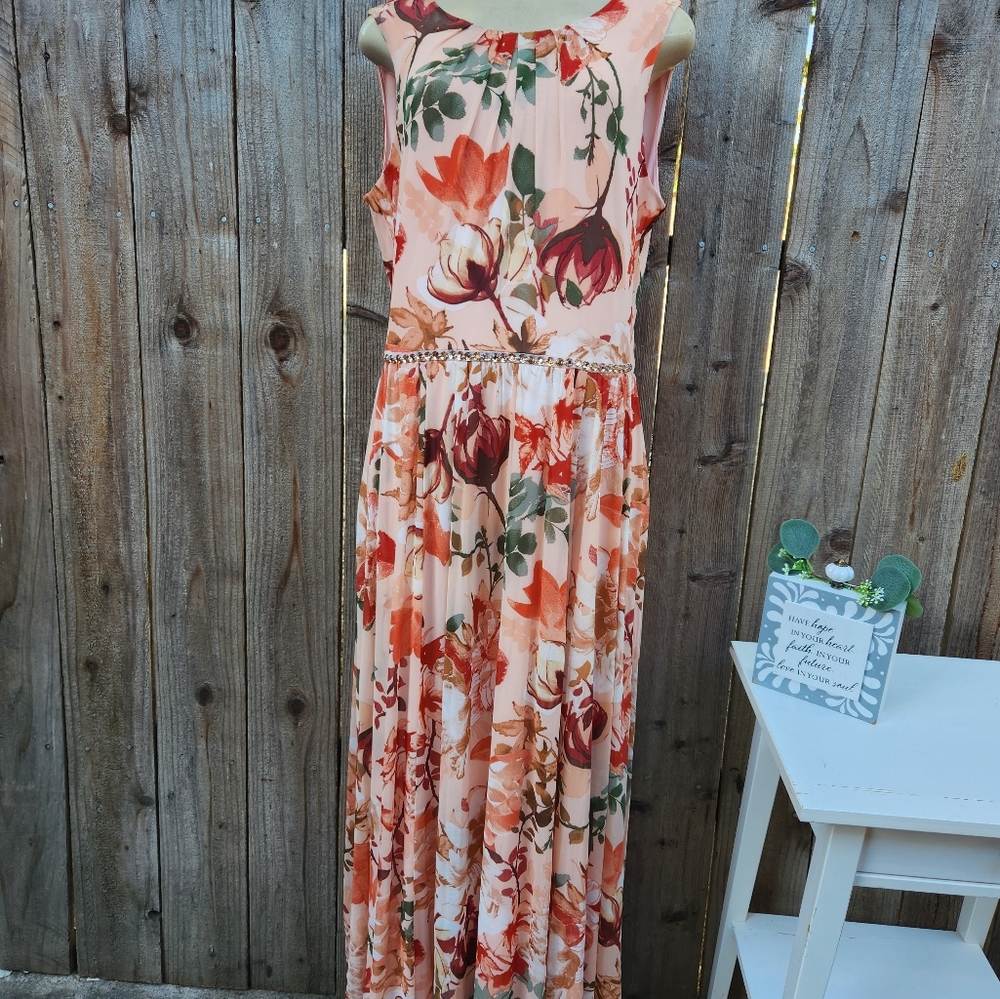 Enfocus Studio Floral Print Maxi Dress Size 14 - Picture 3 of 8